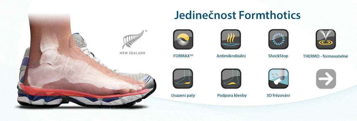 Ortopedické vložky Formthotics – individuální tvarování